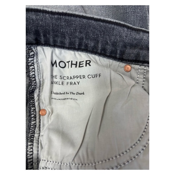 NWOT Anthropologie MOTHER Scraper Relaxed Cuff Ankle in Unstitched In The Dark - Picture 12 of 13